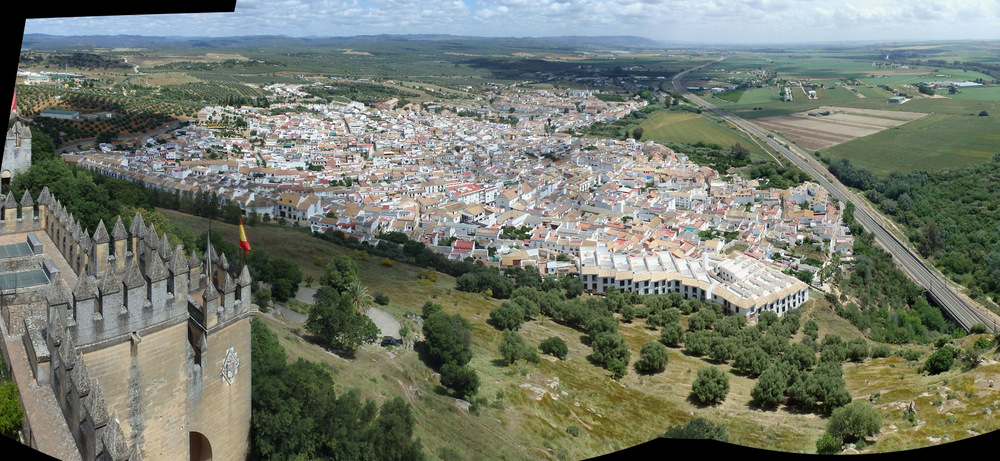 Looking eastward over the town of Almodóvar del Rio.